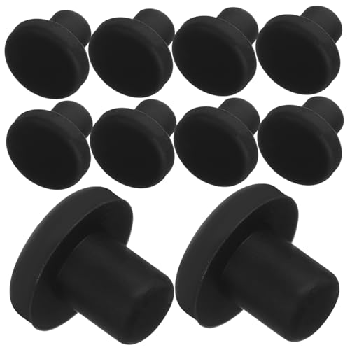 STOBAZA Waterproof White Silicone Stop Plug 10 Pack Sealing Plugs Round Hole Sealing Stopper Rubber for Hole and Leak Prevention