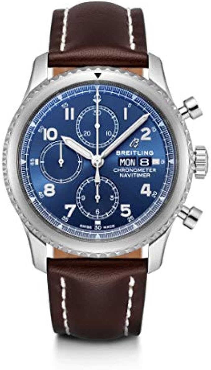 Breitling Navitimer 8 Chronograph Automatic Chronometer Blue Dial Men's Watch A13314101C1X2