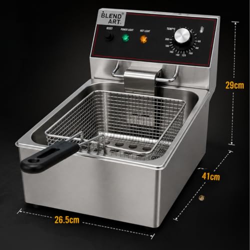 Image of BLEND ART Electric Deep Fat Fryer 6 Litre 2500W with Variable Temperature Control Auto-Cut
