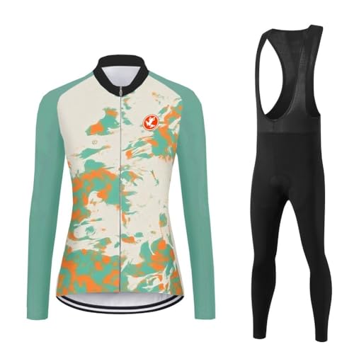 UGLY FROG Maillot De Ciclismo para Mujer, Secado, Elástico Agarrar El Terciopelo,Invierno Cómodo, Camiseta Manga Larga 77ESRONGDBNV03