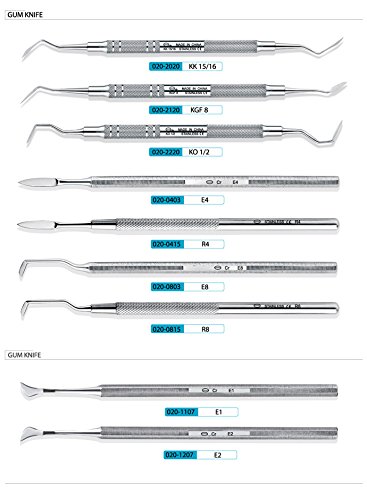 S&D USA FDA & TUV CE 1 Box = 10PCS Dental Instrument Gum Knife Octagon Handle E4