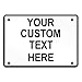 Aluminum Weatherproof Metal Sign Multiple Sizes Custom Personalized Text Here White Black Traffic Regulation Horizontal Street Signs 14x10Inches