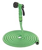  Axel - Tubo mágico extensible de 5 a 15 m + lanza y empalmes de riego para jardín