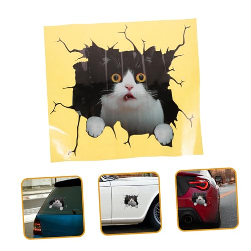 3 Calcomanías de Gato para Coche Pegatinas Resistentes de Vinilo para Capó 6