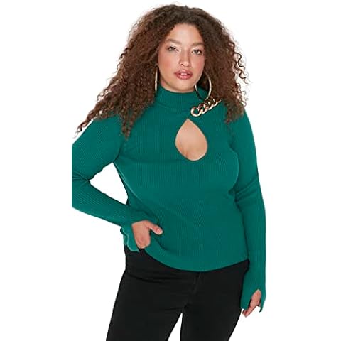 Trendyol Emerald Green Plus Size Sweatshirt Cover