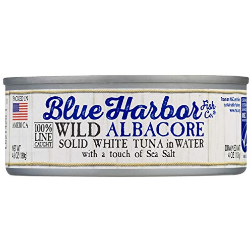 Blue Harbor Fish Co. Wild Albacore Solid White Tuna In Water With Sea Salt - 4.6 Oz Can (Pack Of 12) #TOP27