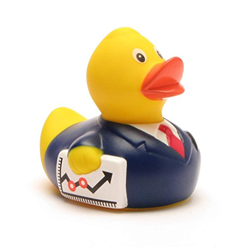 Duckshop I anatra da bagno Business Mann I paperella I cigolii I L 8 cm I regalo per uomini d'affari I Presente per Chef