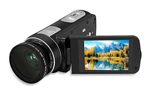 SEREE HDV-M6 Full HD 1080P Belleza Cara Máx. 24MP DIS Detección de la cara Apariencia elegante Auto-temporizador videocámara FHD Cámara de vídeo