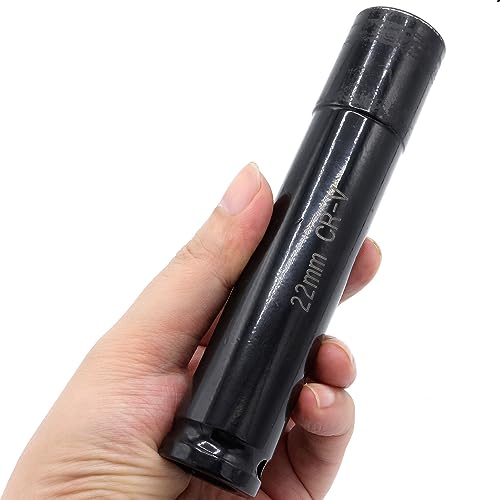 Image of 1 /2 inch Drive by 22mm Deep Impact Socket, Heat-Treated CR-V Steel 6 inch Length, 6-Point Metric Size (22mm)