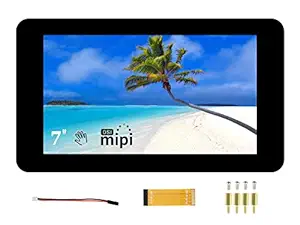 7inch Touchscreen Display for Raspberry Pi 4B/3B+/3A+/3B/2B/B+/A+, DSI Interface, 800x480 Capacitive TFT Screen, Support Raspberry Pi OS/Ubuntu/Kali/WIN10 IoT and Retropie, up to 5-Points Touch