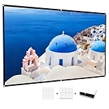 Beamer Leinwand 100 Zoll Faltbare, Tragbare Leinwand Beamer Aultra Thin und hohe Auflösung für Heimkino Indoor Outdoor School Party