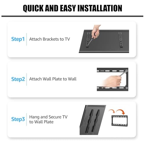 Image of Caprigo Fixed TV Wall Mount Bracket for 14 to 32 Inch LED /HD /Smart TV's | Universal Heavy-Duty TV & Monitor Wall Mounting Bracket | Super-Slim TV Stand for Wall (M452)