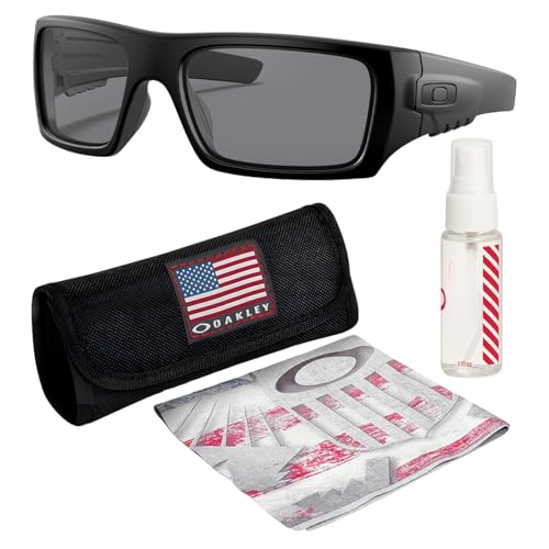 OAKLEY DET CORD INDUSTRIAL - Gafas de sol de vidrio de seguridad OO9253 con forma rectangular con kit oficial de gafas, Negro mate, 61 mm
