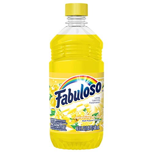 Fabuloso All Purpose Cleaner, Lemon, Bathroom Cleaner, Toilet Cleaner, Floor Cleaner, Shower And Glass Cleaner, Mop Cleanser, Kitchen Pots And Pans Degreaser, 16.9Oz (Pack Of 24) (Mx06285A) #TOP1