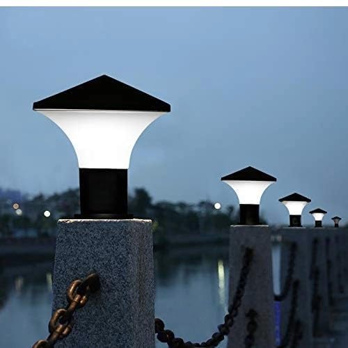 Image of Keypkus Black Metal Outdoor Gate Light for Pillar, Waterproof Modern Boundary (Bulb not Included) Decorative Entrance Light for Home & Garden, Pack of 1