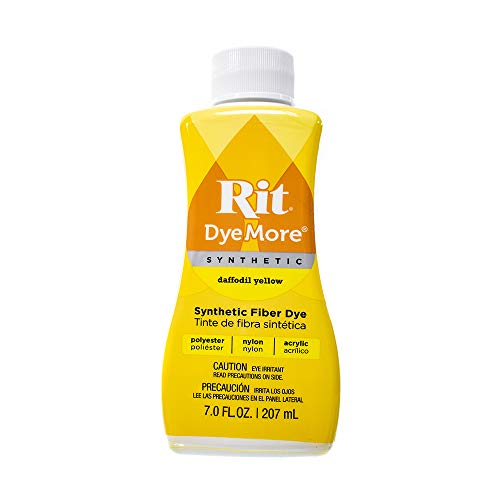 Rit DyeMore 7 Oz. Synthetic Liquid Fiber Dye for Clothing, Décor, and Crafts – Daffodil Yellow (1 Pack)
