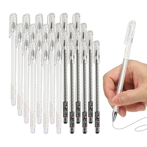 PATIKIL Bolígrafos de Gel 0.5mm Negro 24 unidades