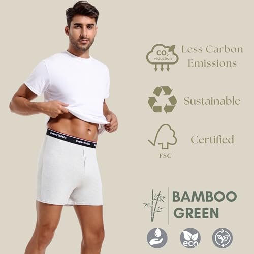 Image of Boxers for Men Viscose from Bamboo Men's Underwear Boxer Shorts Breathable Mens Boxer, Loose Fit, Knit Pack