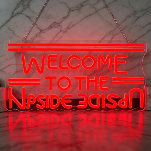 Welcome To The Upside Down Neon SignAdjustableUSB ThemeLed Sign For Bedroom Game Room Man Cave