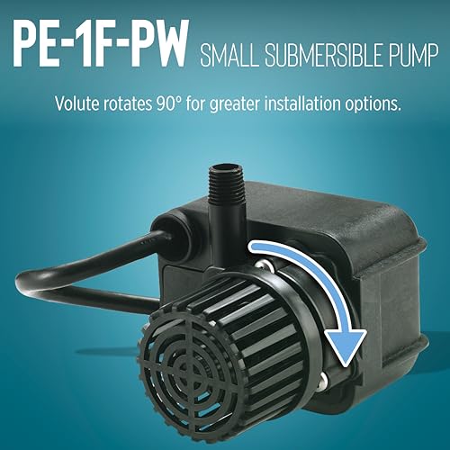 Image of Little Giant PE-1F-PW 115 Volt, 1 /125 HP, 170 GPH Submersible Direct Drive Fountain Pump with 15-Ft. Cord, Black, 566608