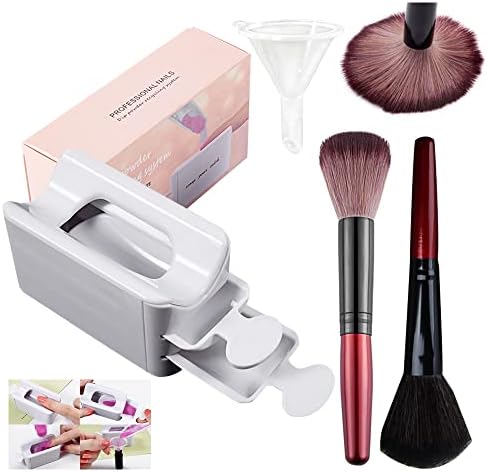 4 Pieces Dip Powder Recycling Tray System Dip Case Nail Dip Container,Powder Nail Dipping Portable Dipping,Powder Storage Box Manicure Tool Dust Remover Powder Brush