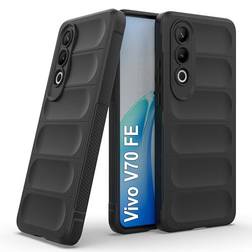 Image of Zapcase Back Case Cover for Vivo V70 FE | Compatible for Vivo V70 FE Back Cover | Liquid Silicon Magic Case with Camera Protection | Black