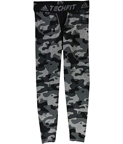 adidas Men's Techfit Base Long Tights, Grey Camo, Medium