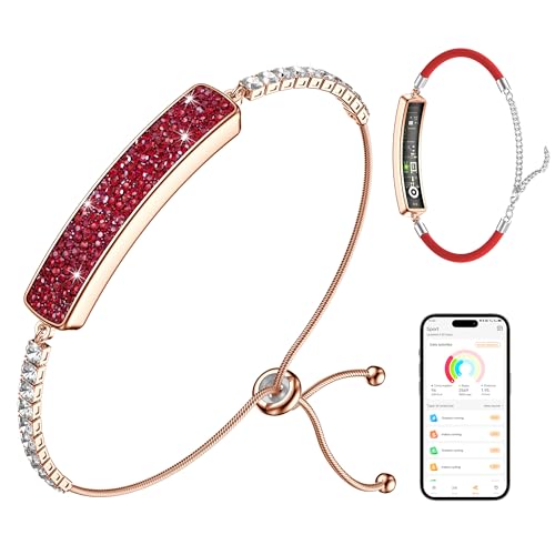 MUSINOTE 2-in-1 Crystal-Inlaid Smart Bracelet for Women