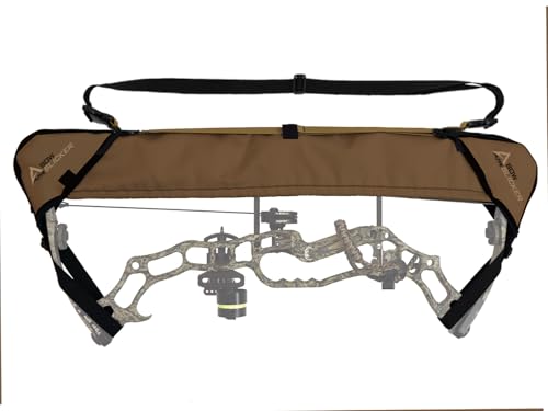 Slicker Weatherproof Bow Sling for Archery, Soft and Compact Bow Case for Hunting Gear Accessories, Cam and String Protector - Dark Earth Tan (G54)