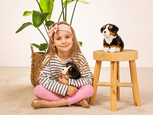 Teddy Hermann 91972 Berner Sennenhund sitzend 21 cm, Kuscheltier mit idealem Recyclinganteil (Füllmaterial)