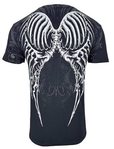 Rebel Saint by Affliction Men's T-Shirt Fracture3