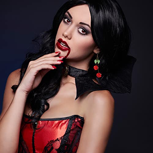 Skull Cherry Earrings/Red Skulls Earrings/Halloween earrings/funky spooky quirky earrings/Nickel Free4