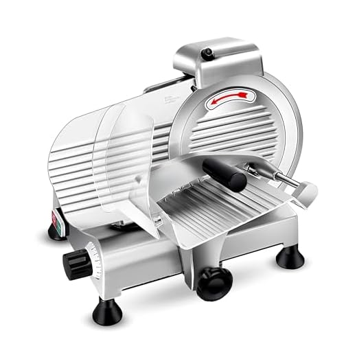 Meat Slicer, Meat Slicer Machine for Home and Commercial, 210W Frozen Meat Cheese Deli Slicer with 8.5" Chromium-plated Steel Blade, 0-1/2" Adjustable Thickness Semi-Auto Frozen Meat Slicer