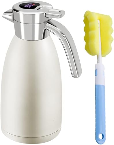 Jarra térmica de café de 74 onzas con aislamiento de acero inoxidable 304, jarra de café para mantener el café caliente y el té durante 48 horas,