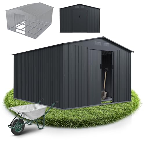 Juskys casetta in metallo XXL – grigio scuro, resistente alle