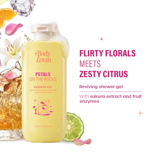 Image of Plum BodyLovin' Petals On The Rocks Shower Gel | Renewing & Reviving Body Wash | Bergamot, Mandarin & Patchouli | Citrus Floral Fragrance | 250 ml