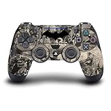 Head Case Designs Officially Licensed Batman DC Comics Collage Distressed Logos And Comic Book Vinyl Sticker Gaming Skin Decal Cover Compatible With Sony PlayStation 4 PS4 DualShock 4 Controller