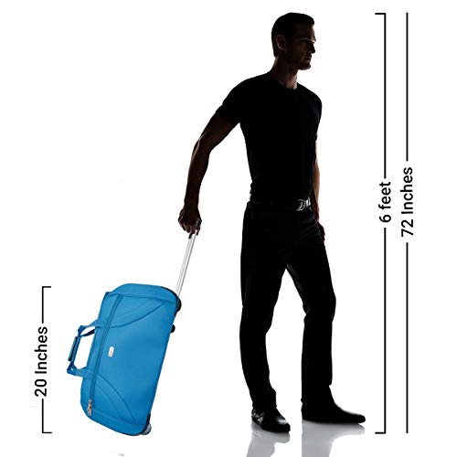 Image of Timus Club Mumbai 55 CM Ocean Blue 2 Wheel Duffle Trolley Travel Bag for Women and Men