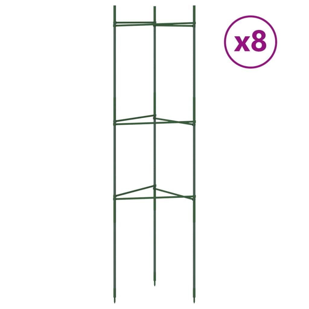 Tomatenkäfig, 116 cm, Stahl, 8 Stück | Höhenverstellbar, korrosionsbeständige PE-Beschichtung, einrastbare Arme, Bodenspitze, für Tomaten, Gurken, Bohnen