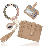 Sunpour Wristlet Wallets for Women Cute Keychain Wallet with AirTag Holder RFID Small Credit Card...