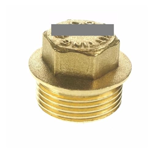 Tapón macho 1-1/4" BSPP para eliminar fugas con cabeza hexagonal de latón avellanada 2
