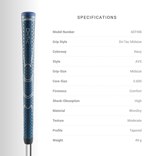 Winn DRI-TAC Golf Grip – Non-Slip Cushioned Comfort
