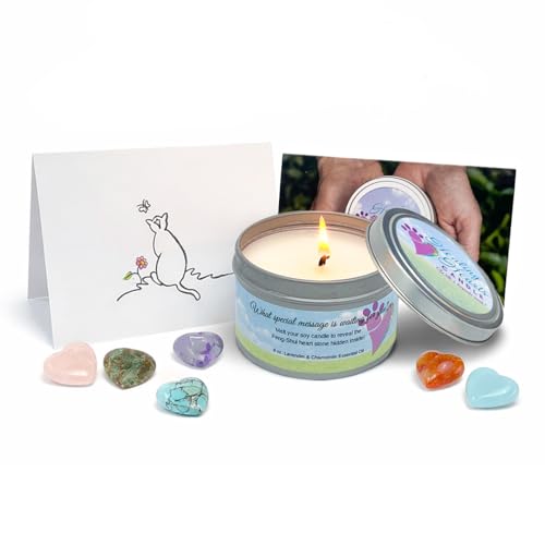 Vela conmemorativa para mascota con diseño de corazones y semillas Pet Perennials