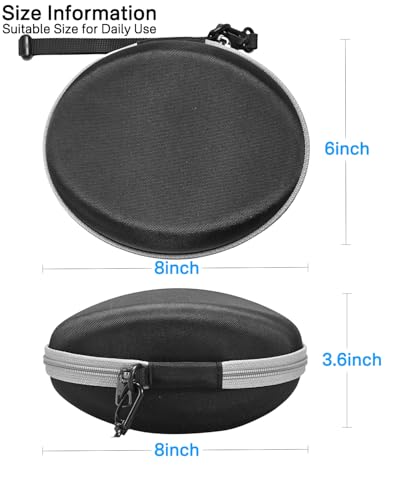 Image of Hard Travel Carrying Case Compatible with Skullcandy Crusher Over-Ear Headphones. (Case Only, Not Include The Device) (Black(Gray Zipper))