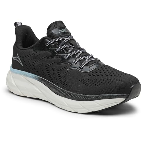 Image of JQR Atlanta Men's Sports Running Shoes Knitting Upper Lace Up Design Soft Cushioned Memory Foam Insole Extra Grip Anti Skid Comfortable Lightweight Durable for Gym, Walking, Jogging & Everyday