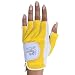Lady Classic Half Glove (Left Hand), White and Yellow, Medium
