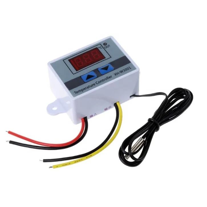 TM&W- Digital LED Temperature Controller, XH-W3001, W1209, STC-1000, STC-3028, M452, HYGROMETER, 220V 1500W 10A Thermostat Control Switch with NTC Sensor Probe for Egg Incubator (W3001)-image-14