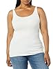 Amazon Essentials Women's Slim-Fit Thin-Strap Tank Top, Pack of 2, Light Grey Heather/White, XXL #2