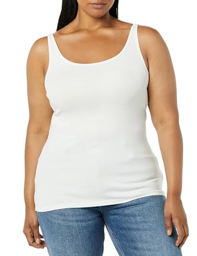 Image of Amazon Essentials Women's Slim-Fit Thin Strap Tank Top, Pack of 2