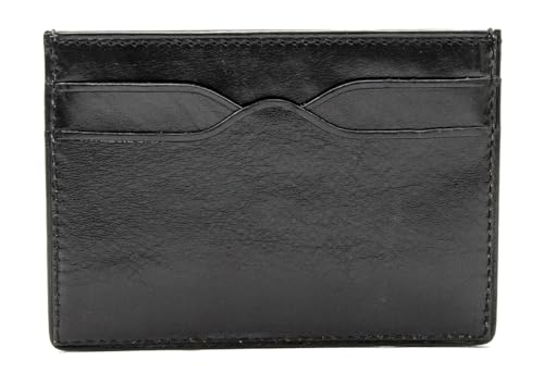 Tony Perotti Mens Italian Bull Leather Express Front Pocket Credit Card Wallet with ID Window in Black2